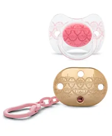 Suavinex Silicone soother  Clip - Pink