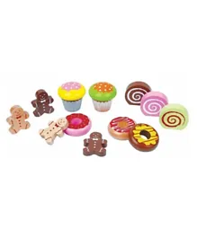 Lelin Wooden Cake Selection Pack Of 12 - Assorted