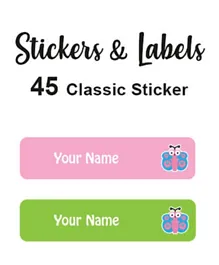 Ladybug Labels Personalised Name Labels Belle Green - Pack of 45