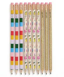 Ban.do Wooden 10 Write on Pencil Set - Coming up roses