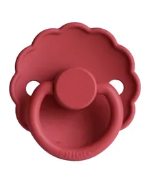 FRIGG Daisy Silicone Baby Pacifier 1-Pack Scarlet - Size 1