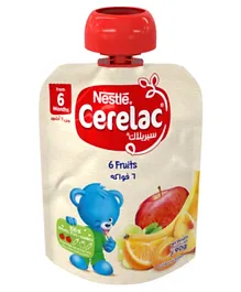 Cerelac 6 Fruits Puree Pouch - 90g