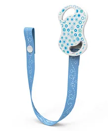 Nuvita Pacifier Holder With Snap Fastener - Blue
