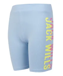 Jack Wills Logo Graphic Cycling Shorts - Blue