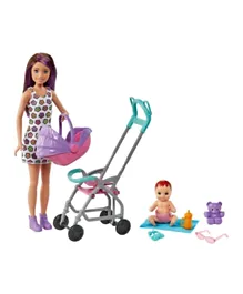 Barbie Skipper Babysitters Doll & Stroller Playset - 22.30 cm