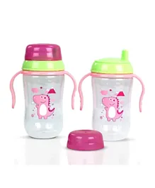 BAYBEE Sippy Cup Transparent Pink - 300mL