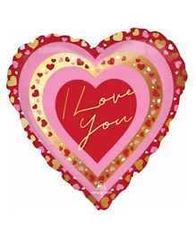 بالون فويل جامبو بتصميم قلوب جميلة من بارتي سنتر أحبك - 71 سم