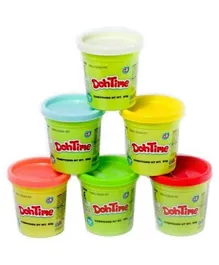 DohTime Bright Colors Pack of 4+2 Play Dough Set - 534g