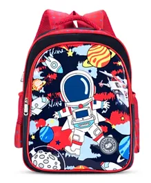حقيبة مدرسية إيزي كيدز برسمة رائد فضاء - أحمر 11.8 إنش