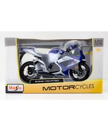 Maisto 1:12 Scale Die Cast Metal Motorcycles Suzuki GSX R750 Pack of 1 - (Colour may Vary)