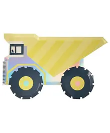 Meri Meri Dumper Truck Plates Pack of 8 - Yellow