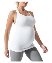 Mums & Bumps Blanqi Sport-Support Maternity Crossback Tank - White