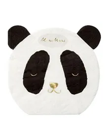 Meri Meri Panda Small Napkins Pack of 16 - Black and White