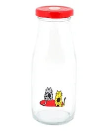 BiggDesign Cats Lemonade Glass Bottle Red - 320mL