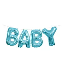 Unique Baby Letter Balloon Banner Kit Blue - 14 Inches