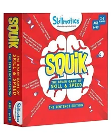 Skillmatics Squik The Brain Game of Skill & Speed Sentence Edition - English