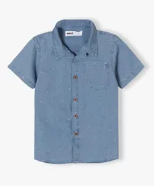 Minoti Short Sleeve Denim Shirt - Blue Denim