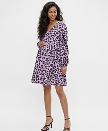 Mamalicious All Over Printed Maternity Dress - African Violet