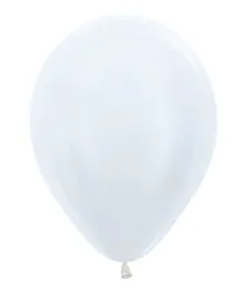 Sempertex Round Latex Balloons Stain Matte White - Pack of 50