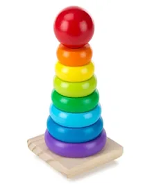 Melissa & Doug Wooden Rainbow Stacker Toy Set - 9 Pieces