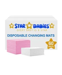 Star Babies Disposable Changing Mats - 60 Pieces