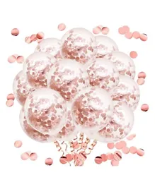 Highland Rose Gold Confetti Balloons - Pack of 10