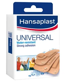 Hansaplast Universal Plasters Water-Resistant & Strong Adhesion - Pack of 100