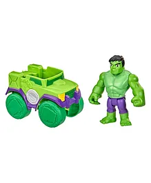 Marvel Spidey and His Amazing Friends Hulk Action Figure and Smash Truck Vehicle