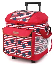 Arctic Zone Insulated Rolling Tote California Innovations - Red + Blue
