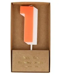 Meri Meri Number Candle 1 - Orange