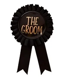 Hootyballoo Stag Squad The Groom Badge - Black & Gold