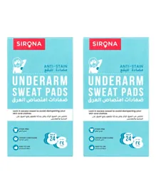 Sirona Disposable Underarm Sweat Pads - 48 Pieces