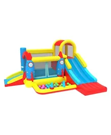 Myts Rocket Design Inflatable Bounce Slide Water Park Bouncy Castle House - Multicolor