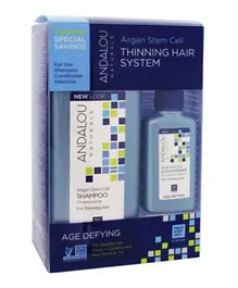Andalou Naturals Argan Stem Cell Thinning Hair Age Defying Kit - Pack of 3