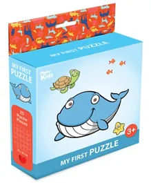 Braino Kidz My First Puzzle Sea Animals Cardboard Puzzle - 25 Pieces
