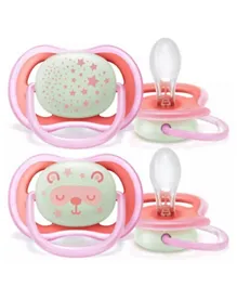 Philips Avent Silicone Ultra Air Soother Nt Girl - 2 Pieces