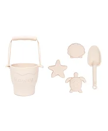 Little IA 5 Piece Silicone Beach Toy Set - Sand White