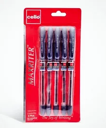 قلم تشيلو ماكسريتر كروي 0.7 مم - 5 أقلام - أزرق