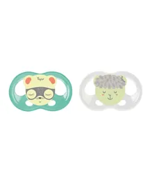Tigex Phosphorescent Soft Touch Friends Night 2 Silicone Physiological Pacifiers