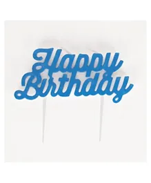 Meri Meri Happy Birthday Candle - Blue