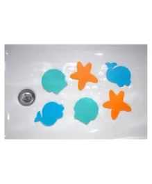 Clippasafe Mini Bath Mats Multicolor - Pack of 6
