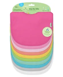 Green Sprouts Stay dry Infant Bibs Pack of 10 - Pink Set