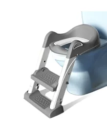 Eazy Kids Step Stool Foldable Potty Trainer Seat - Grey