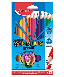 Maped Color Pencils Strong Jumbo Multicolor - Pack of 12