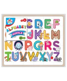 Design Group Act Wooden Alphabet Plywood Puzzle Board - 24 Pieces