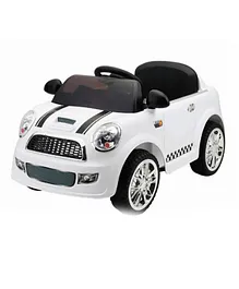 Megastar Battery Operated Ride Ride On Mini Coupe Car - White