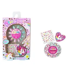 Hot Focus Scented Stylin' Press On Nails  Unicorn - Pink