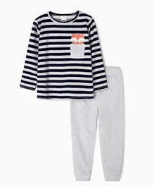 Zippy Kid Striped Pyjamas Set - Navy