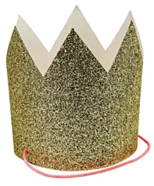 Meri Meri Mini  Glittered Crowns Pack of 8 - Gold