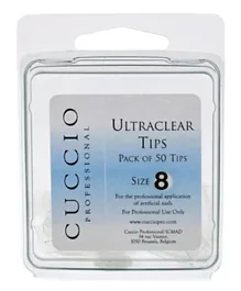 Cuccio Pro Ultraclear Tips Size 8 - 50 Pieces